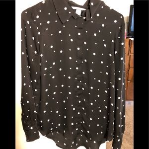 Black button up with white dots from H&M